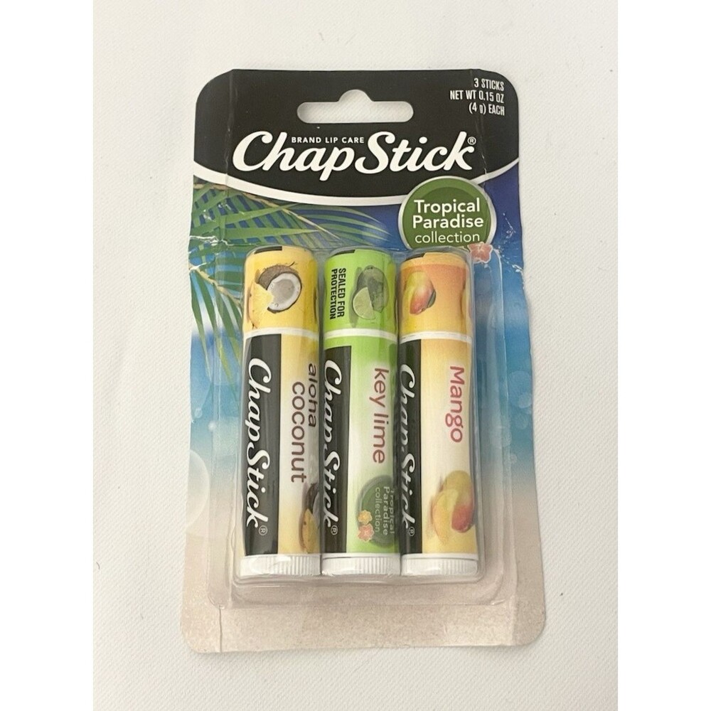 NEW ChapStick TROPICAL PARADISE Chap Stick Sealed Coconut Key Lime Mango